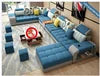 Home Furniture Popular Modern U Shape Sectional Corner Customized  Linen Flannel Fabric Cheap Guangzhou Sofa Set for Living Room