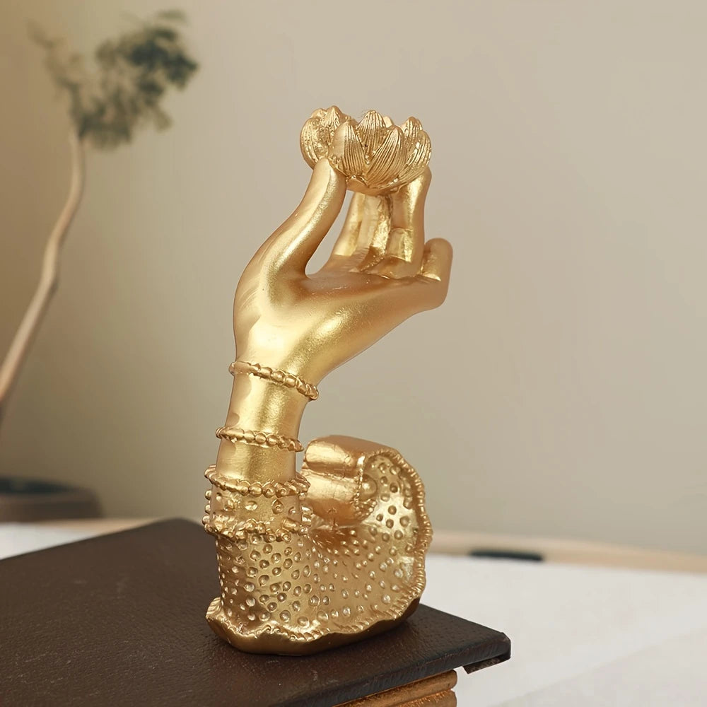 Elegant for Lotus Finger Incense Burner Resin, Classic Style for Halloween Home Decor, Meditation Room Decor for Christmas