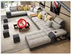 Home Furniture Popular Modern U Shape Sectional Corner Customized  Linen Flannel Fabric Cheap Guangzhou Sofa Set for Living Room