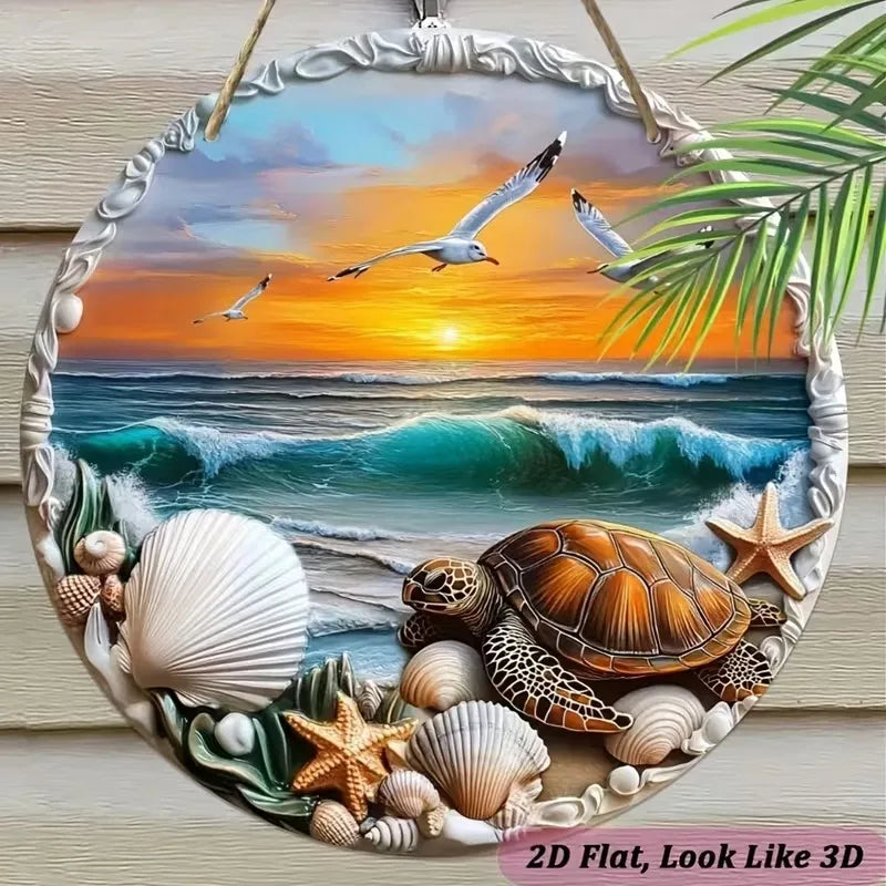 Natural Wood Round Panel Art 30x30cm Painted Custom Design Scandinavian Style Wall Hanging for Cozy Home Decor