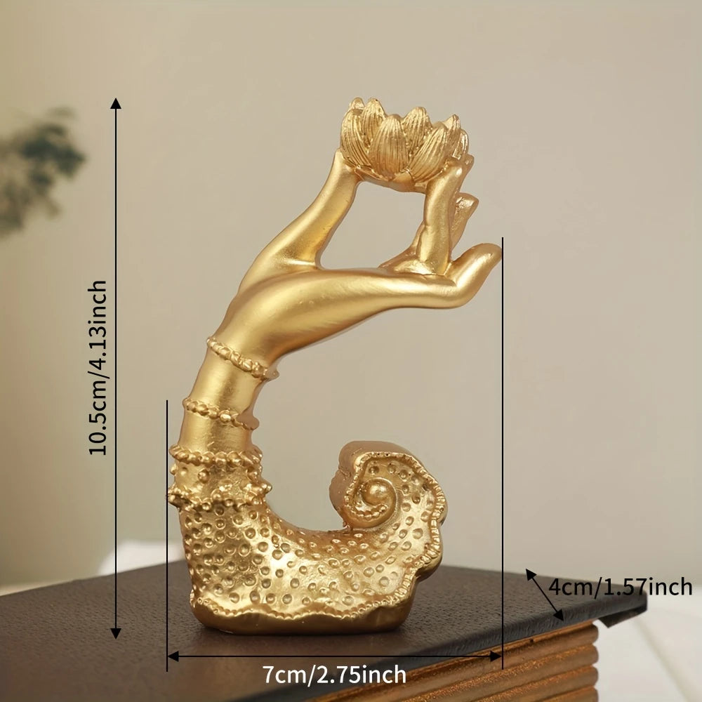 Elegant for Lotus Finger Incense Burner Resin, Classic Style for Halloween Home Decor, Meditation Room Decor for Christmas
