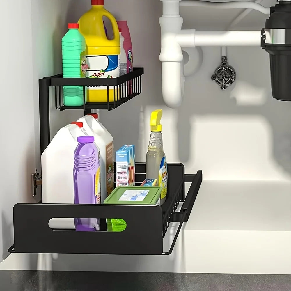 2-Tier Pull-Out Under-Sink Organizer