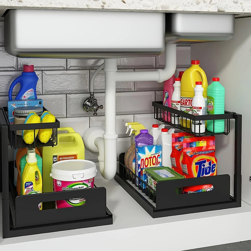 2-Tier Pull-Out Under-Sink Organizer