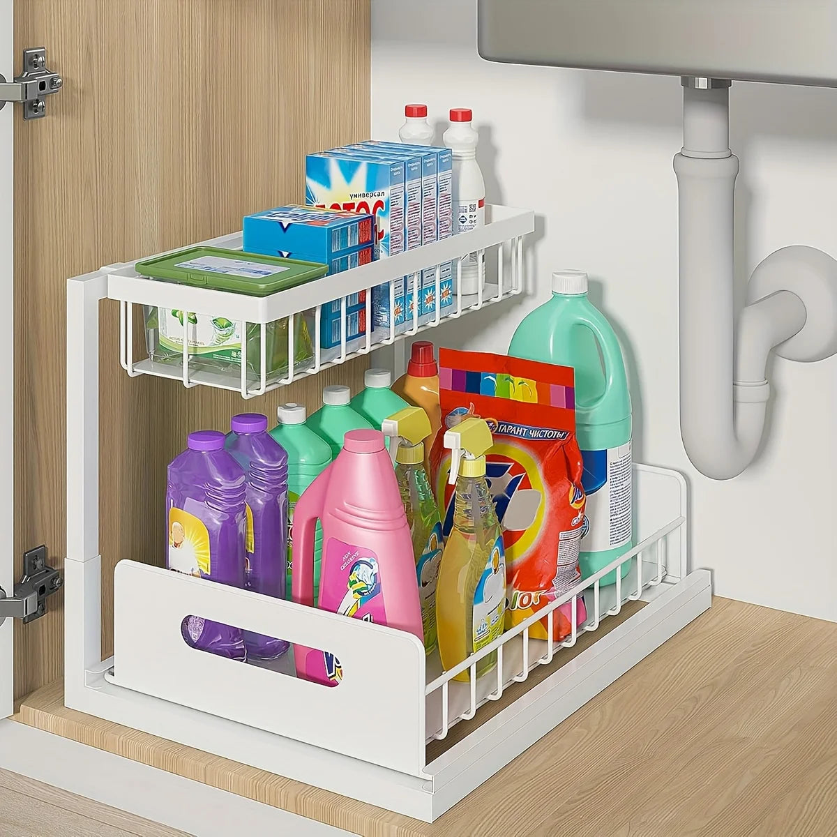 2-Tier Pull-Out Under-Sink Organizer