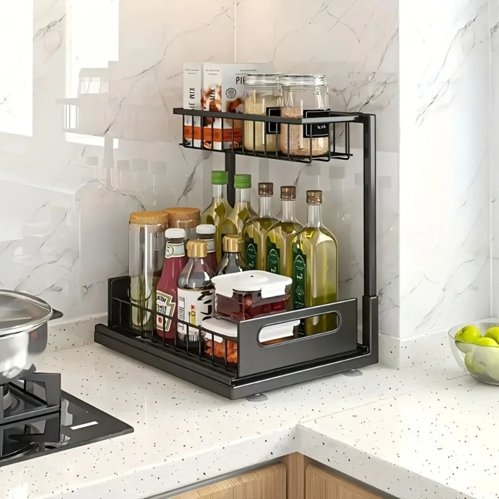 2-Tier Pull-Out Under-Sink Organizer
