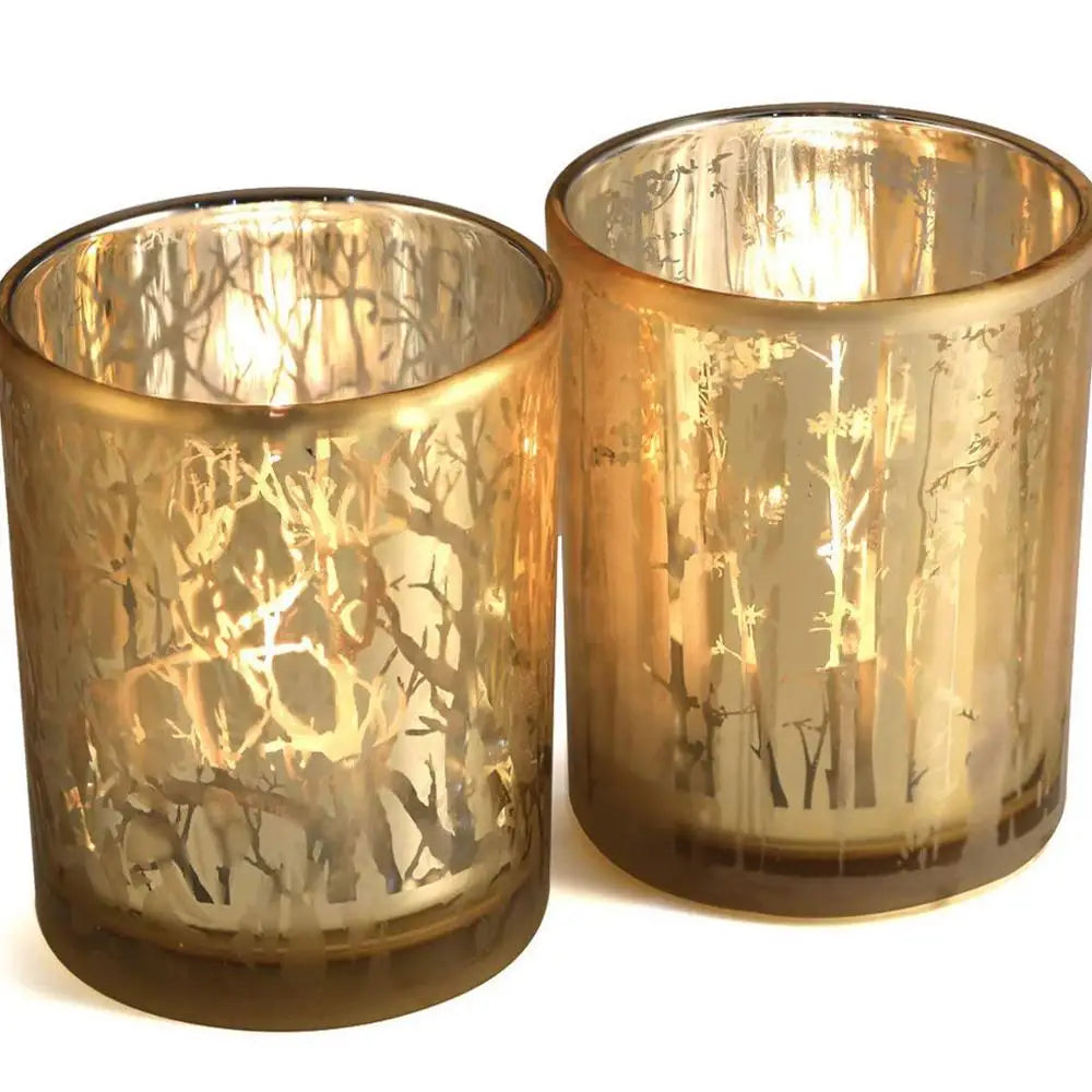 Centerpiece Votive Candle Holder Set of 4, Decorative Candle Holders for Festival Day, Wedding, Home Party