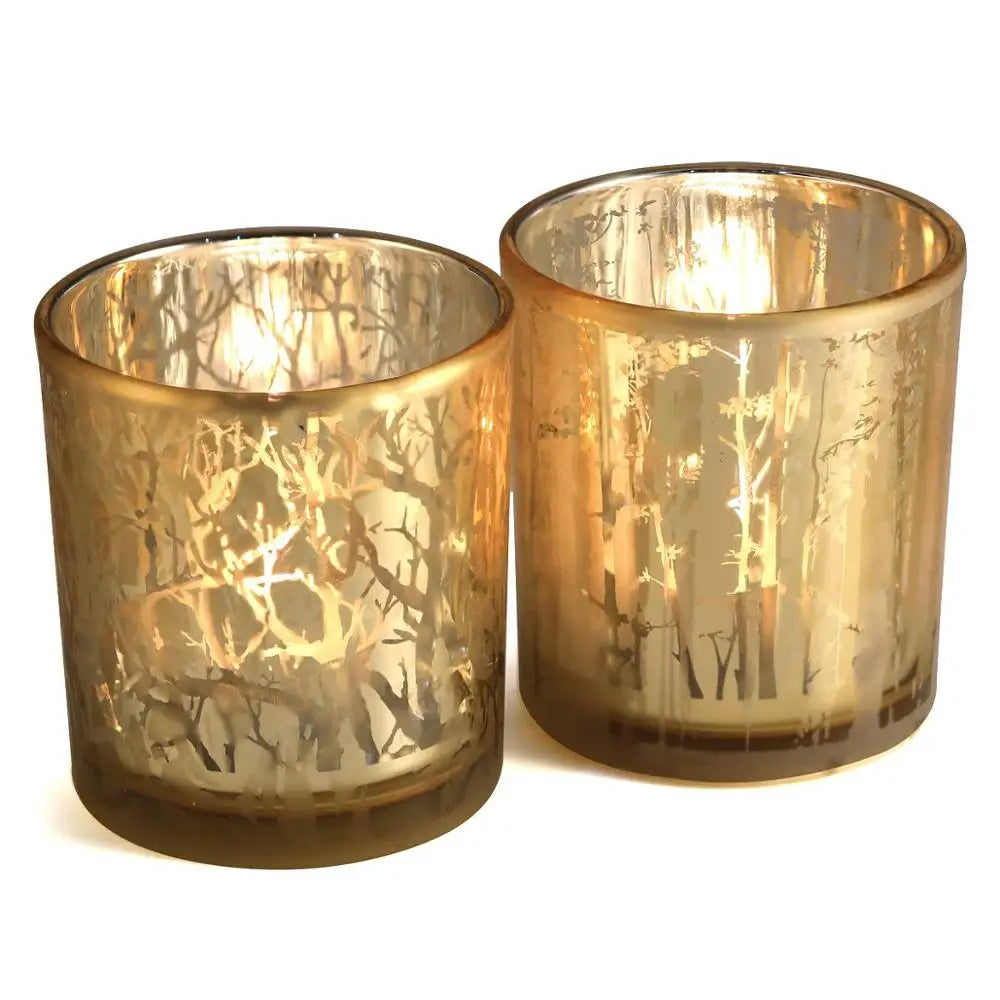 Centerpiece Votive Candle Holder Set of 4, Decorative Candle Holders for Festival Day, Wedding, Home Party